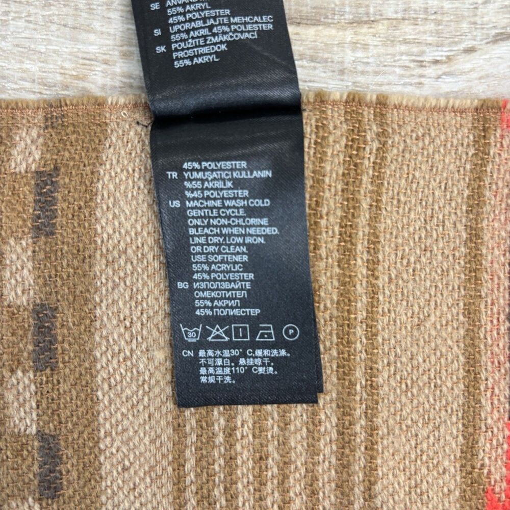 H&M Scarf Shawl Aztec Cowboy Boho Western Oversized Fringe Cozy Festival Rodeo - Picture 5 of 10
